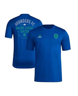 Adidas Men's Blue Seattle Sounders Fc Local Stoic T-Shirt