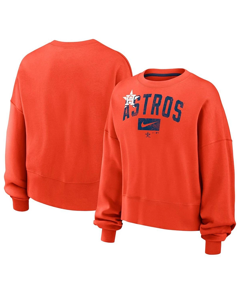 Nike Women's Orange Houston Astros Pullover Sweatshirt