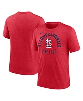 Nike Men's Heather Red St. Louis Cardinals Swing Big Tri-Blend T-Shirt