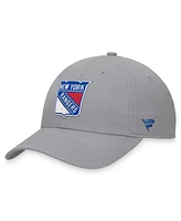 Fanatics Men's Gray New York Rangers Extra Time Adjustable Hat