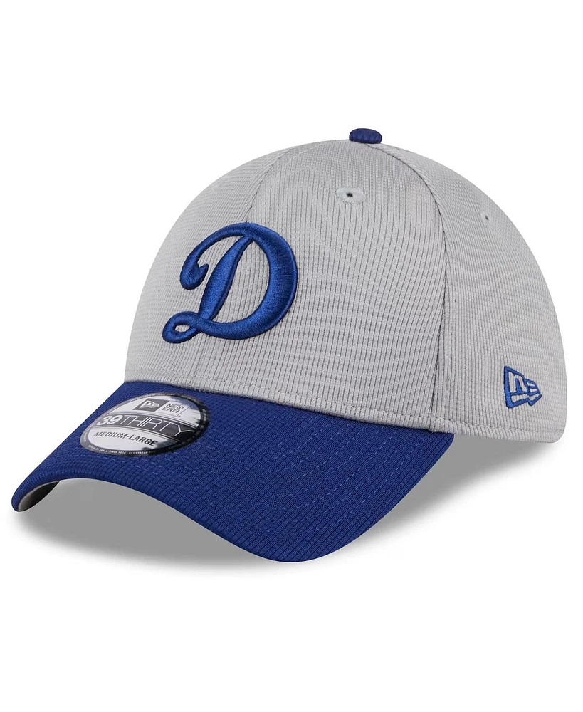 New Era Men's Gray Los Angeles Dodgers 2024 Batting Practice 39THIRTY Flex Hat