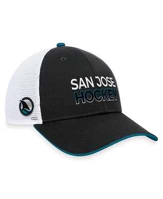 Fanatics Black San Jose Sharks Alternate Authentic Pro Rink Trucker Adjustable Hat