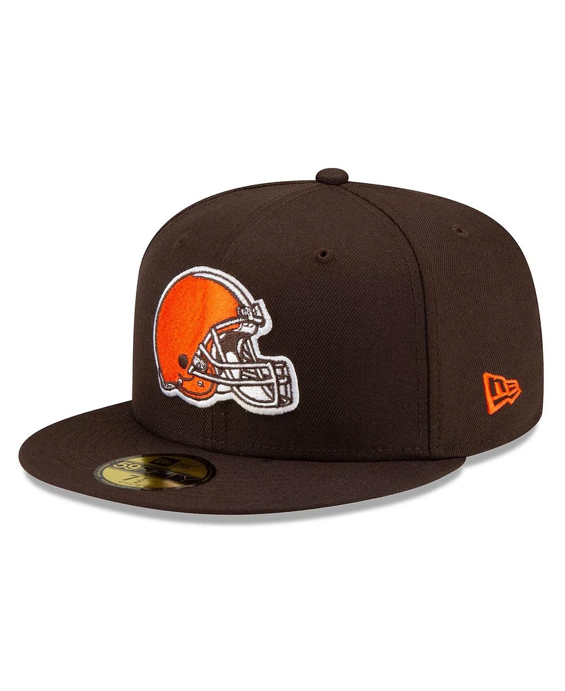 New Era Men's Brown Cleveland Browns Basic 59FIFTY Fitted Hat