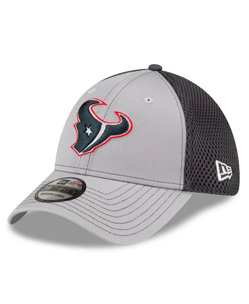 New Era Men's Gray Houston Texans Neo 39THIRTY Flex Hat