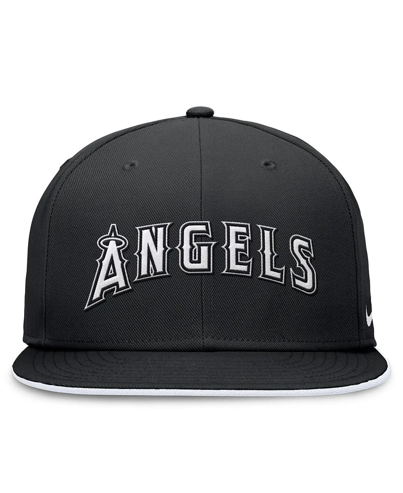 Nike Men's Black Los Angeles Angels Primetime True Performance Fitted Hat