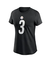 Nike Women's Russell Wilson Black Pittsburgh Steelers Name Number T-Shirt