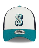 New Era Men's Cream Seattle Mariners 2024 Batting Practice 39THIRTY Flex Hat