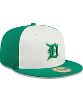 New Era Men's White/Green Detroit Tigers 2024 St. Patrick's Day 59FIFTY Fitted Hat