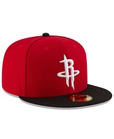 New Era Men's Red/Black Houston Rockets Team Color 2Tone 59FIFTY Fitted Hat