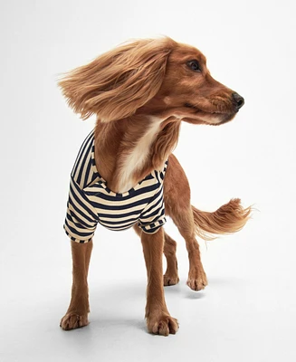 Barbour Dog Printed Logo Striped T-shirt