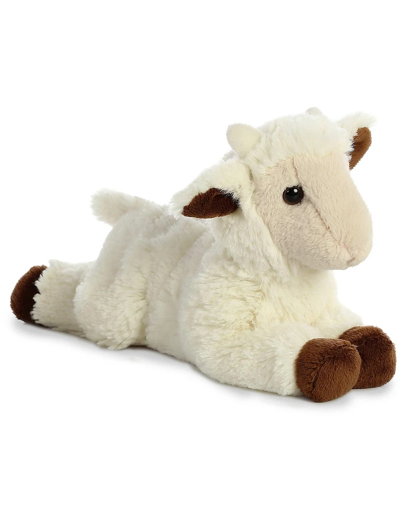 Aurora Small Goat Kid Mini Flopsie Adorable Plush Toy White 8"