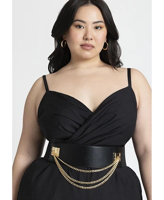 Eloquii Plus Size Wide Waist Chain Belt