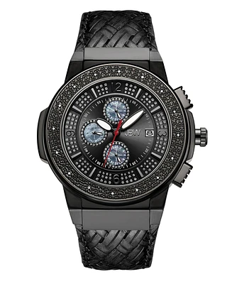 Jbw Men's Saxon Diamond (1/6 ct.t.w.) Black Ion-Plated Stainless Steel Watch