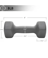 Philosophy Gym Neoprene Dumbbell Hexagon Hand Weights, 8 lb Pair - 16 lb Total