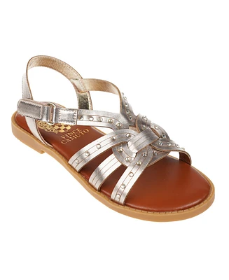 Vince Camuto Big Girl's Interwoven Sandal with Rhinestones Polyurethane Sandals