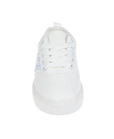 Bebe Big Girl's Low Profile Sneaker with Chunky Glitter Details Polyurethane Sneakers