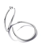 Pandora Silver Shaped Open 42 mm Hoop Earrings