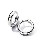 Pandora Silver Round Huggie Hoop Earrings