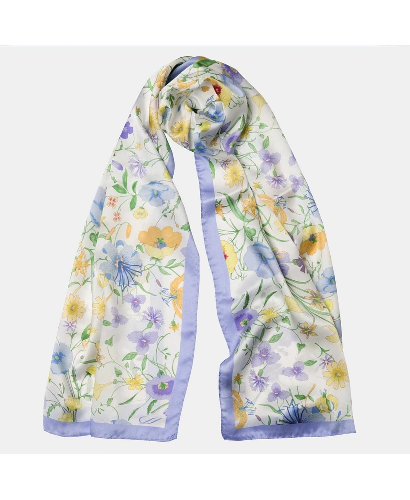 Elizabetta Primavera - Long Satin Silk Scarf for Women