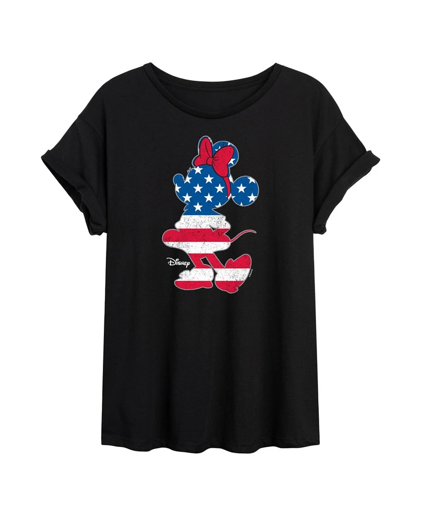 Hybrid Apparel Trendy Juniors Minnie Mouse Graphic Oversized Tee