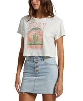 Roxy Juniors' Saguaro Graphic Cropped T-Shirt