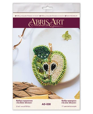 Wizardi Decoration Green apple Embroidery Kit Ad-030 - Assorted Pre