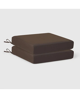 WestinTrends Outdoor Patio Furniture Seat Chair Square Cushions Without Welt Set of 2, 20" x 19"