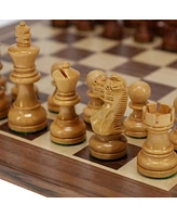We Games Weighted Wooden Staunton Chess Set, 11.5 in. Board, 2.5 in. King