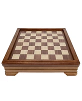 We Games Walnut 7-Games-in-1 Combination Game Set - Includes Chess, Checkers, Backgammon, Dominoes, Cribbage, Poker, Dice and Cards