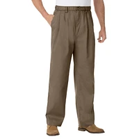 KingSize Big & Tall Knockarounds Full-Elastic Waist Pleated Pants