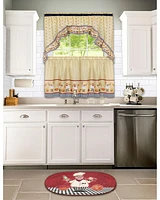 Kate Aurora Fat Chef Cucina Rod Pocket Cafe Kitchen Curtain Tier and Swag Valance Set