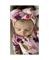 Baby Grey By Everly Grey Baby Girls Zip Long Sleeve Footie & Head Wrap Set