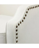 Hulala Home Orphne Contemporary Armchair with Solid Wood Legs