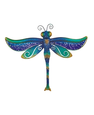 Fc Design 21"W Blue/Purple Dragonfly Metal Wall Plaque Decor Home Decor Perfect Gift for House Warming, Holidays and Birthdays