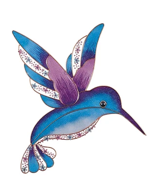 Fc Design 19"H Blue and Purple Hummingbird Copper and Gem Wall Plaque Decor Home Decor Perfect Gift for House Warming, Holidays and Birthdays