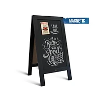 Hbcy Creations Magnetic A-Frame Chalkboard Deluxe Set / Outdoor Sidewalk Sign Large 40" X 20"