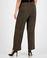 Ak Anne Klein Petite Pull-On Wide-Leg Knit Pants