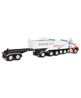 First Gear Dcp 1/64 Kenworth T880 Dump w/ Dolly & Rogue Tandem Dump Trailer, Knife River, 2021 Natl Toy Truck 'N Construction