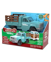 Tonka Cruisin' Classic Pickup Truck with Lincoln Logs Tiny Home on Trailer