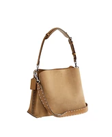 Coach Willow Leather with Rivets Shoulder Bag