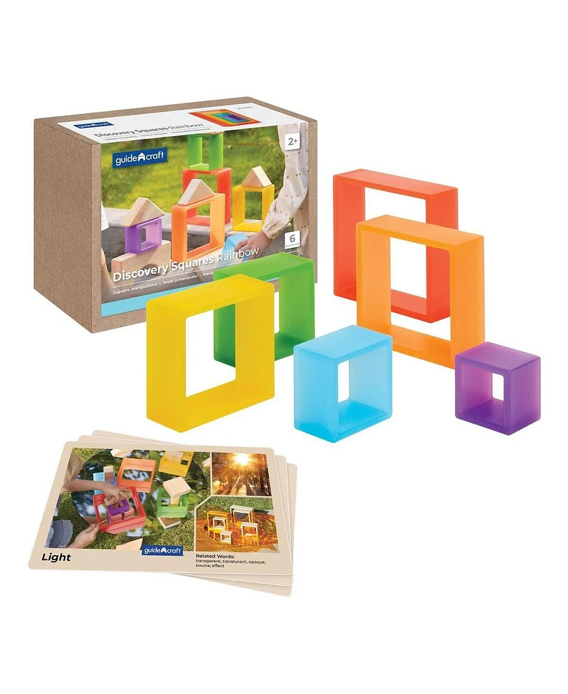 Kaplan Early Learning Discovery Squares - Rainbow - 6 Pieces - Assorted pre