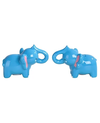 Fc Design 2-pc Set 3.75"H Blue Elephant Salt & Pepper Shakers Home Decor Perfect Gift for House Warming, Holidays and Birthdays