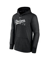 Nike Men's Black Los Angeles Dodgers Authentic Collection Practice Performance Pullover Hoodie