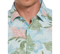 Cubavera Men's Big & Tall Short Sleeve Button-Front Tropical Floral Print Shirt