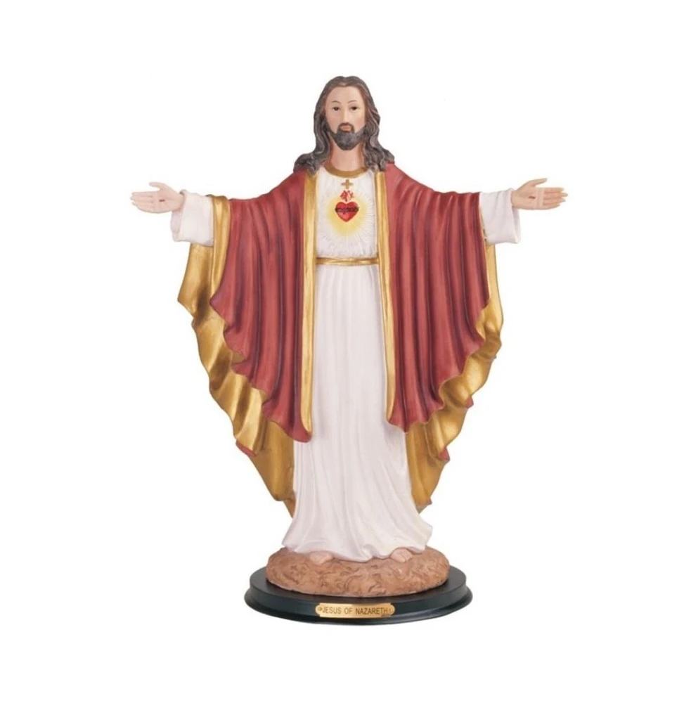 Fc Design 16"H Sacred Heart of Jesus with Open Arms Statue Holy Figurine Religious Decoration Home Decor Perfect Gift for House Warming, Holidays and