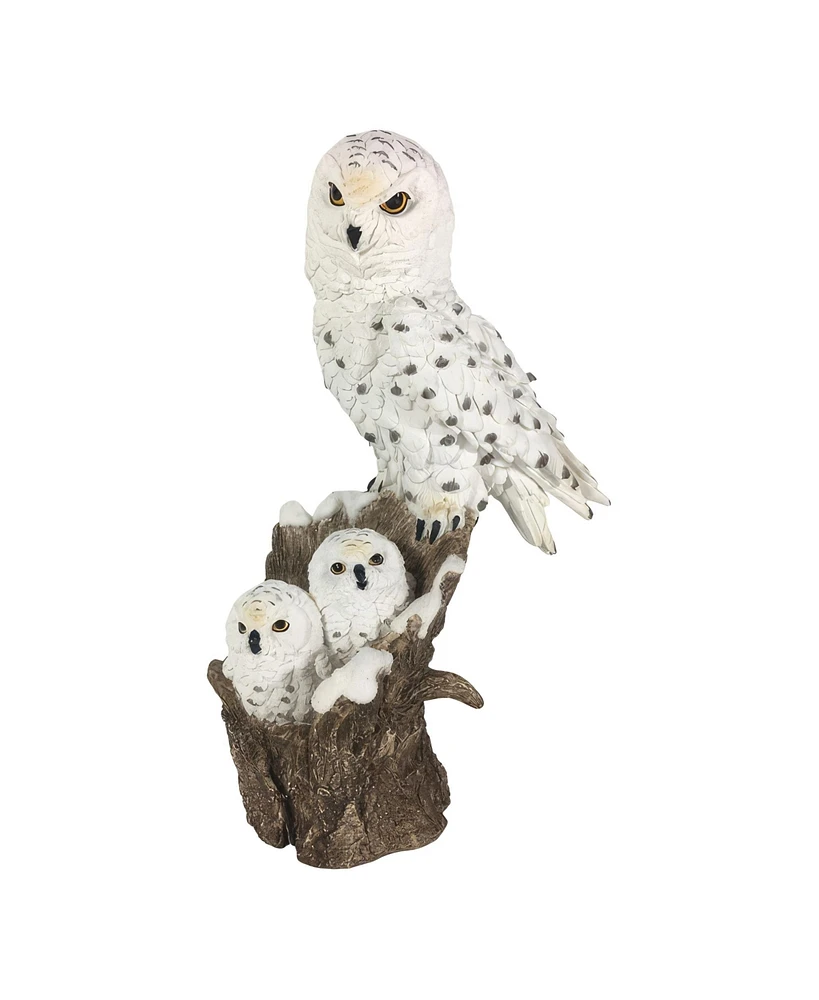 Fc Design 11.5"H Snow Owl with Babies Figurine Decoration Home Decor Perfect Gift for House Warming, Holidays and Birthdays