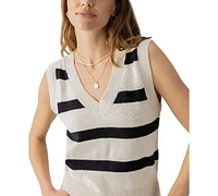 Sanctuary Women's Striped Cotton Shell Sweater Vest