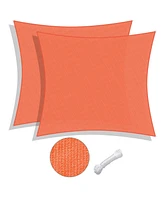 2 Pack 23x22 Ft 97% Uv Block Rectangle Sun Shade Sail Canopy Outdoor Patio Yard