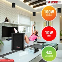 5 Core Outdoor Speakers Stereo In Wall 100W Peak Passive Home Audio System