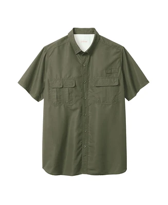 Boulder Creek Big & Tall by KingSize Off-Shore Short-Sleeve Sport Shirt